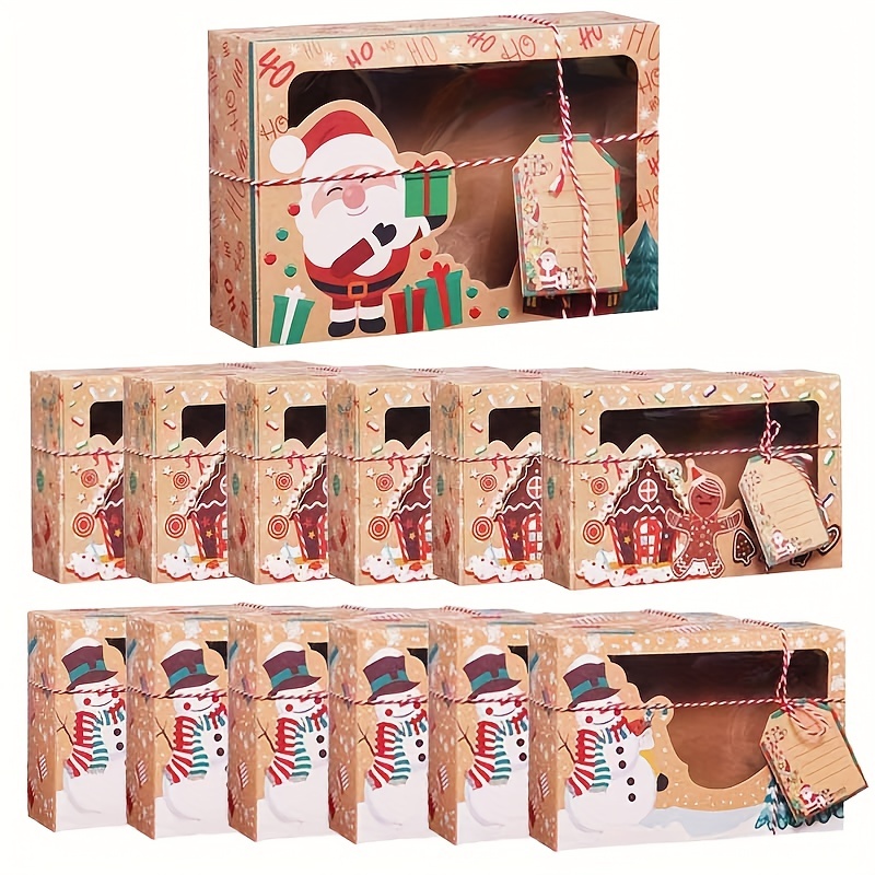 24 cajas de regalo pequeñas blancas pequeñas caja de papel de bricolaje,  cajas decorativas de cartón blanco de Navidad cajas de regalo para Navidad