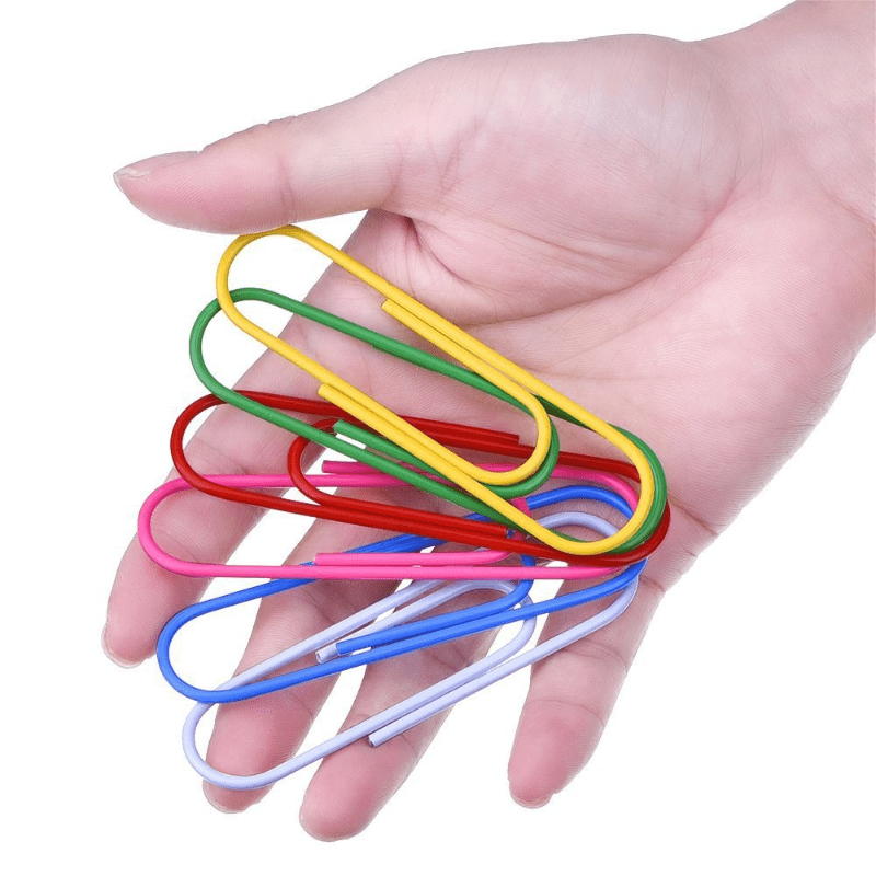50pcs Plastic Document Fasteners 2-hole Paper Fasteners Binder Clips, Mixed  Colors