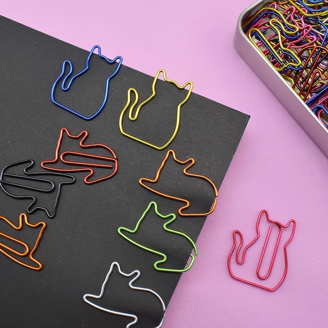 24 Jumbo Plastic Paperclips (2 1/8) - Vintage Novelty Colorful Rainbow  Paper Clips
