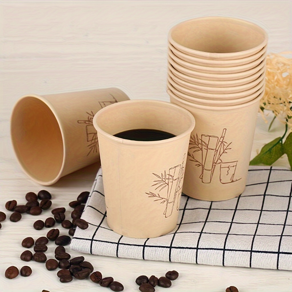 Reusable Bamboo Cups Tumbler Tube Smooth Mugs for Coffee Outdoor Parties  Drinkware Business Use for Milk Tea Rice Container 4pcs