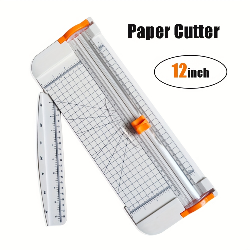 Cortador de papel A4, guillotina, base de metal resistente, longitud de  corte de 12 pulgadas con bloqueo de hoja de seguridad, capacidad de 10  hojas