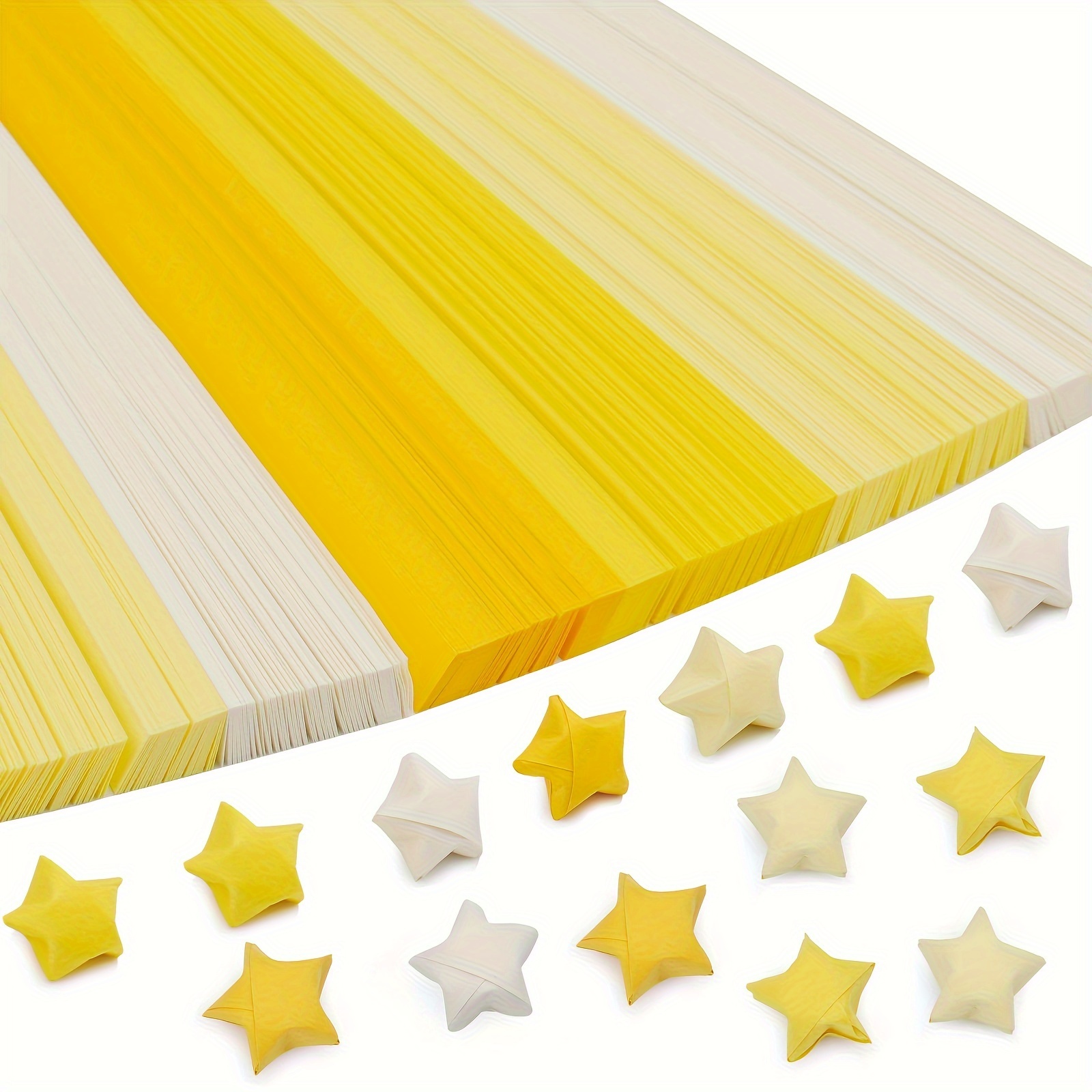  400 Sheets Origami Star Paper Strips Cute, 8 Vivid