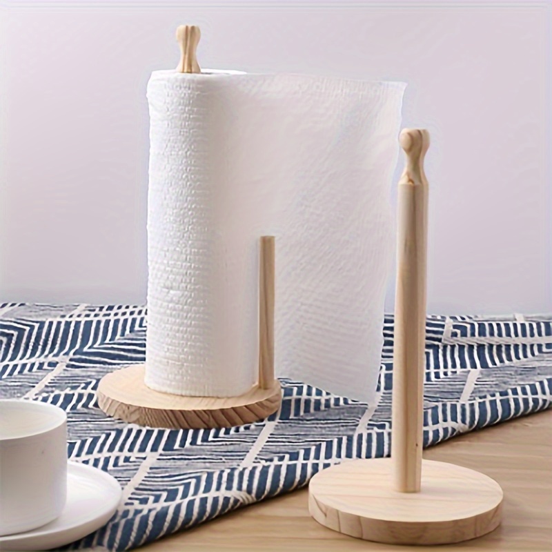 Portarrollos de cocina vertical de acero inoxidable para toallas de papel,  servilletas, accesorios de almacenamiento de cocina para el hogar