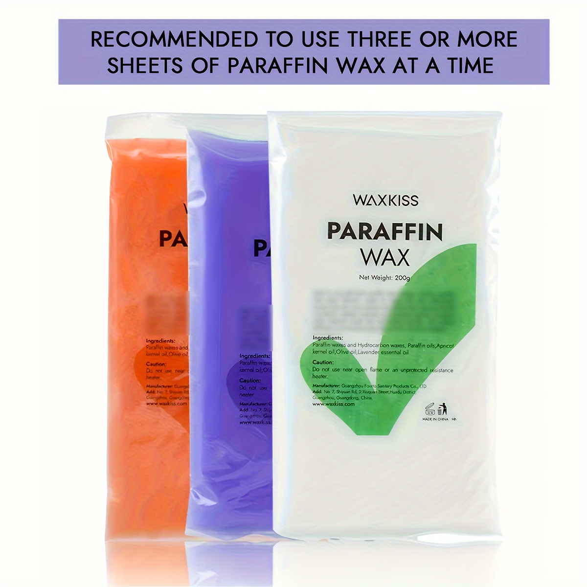 Karite Paraffin Wax Refills, 4 Pack Lavender Scented Paraffin Wax Beads Blocks for Paraffin Bath, Paraffin Wax Machine Refills for Hand Feet Dry