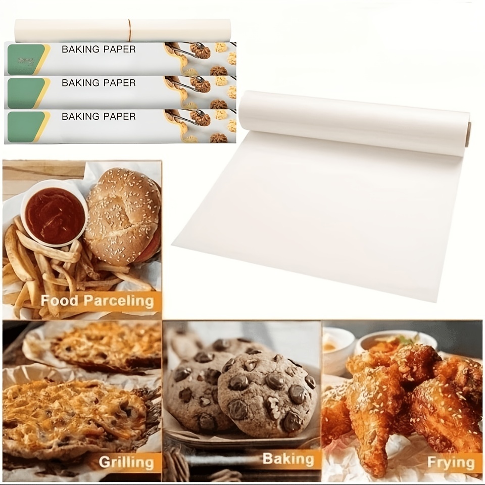 Unbleached Parchment Paper Roll for Baking 12 in x 315 in, Heavy Duty &  Non-stick Baking Paper with Slide Cutter, Brown Parchment Paper for  Cooking, Air Fryer, Steaming, Bread 