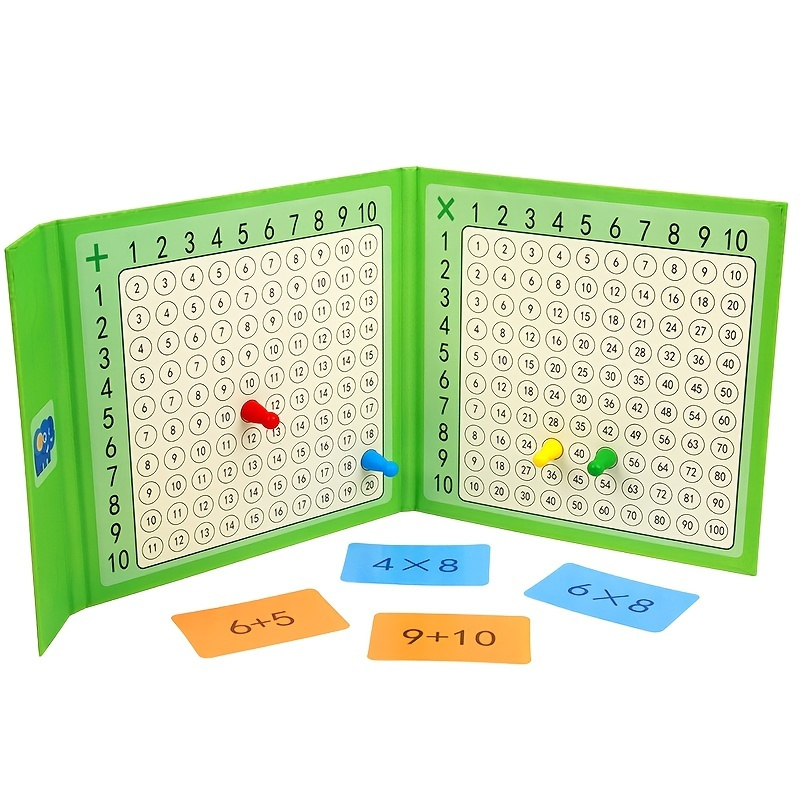 2 Pcs multiplicação matemática, Multiplicação e Divisão Montessori, Jogo  multiplicação educacional brinquedo contagem crianças tabuleiro