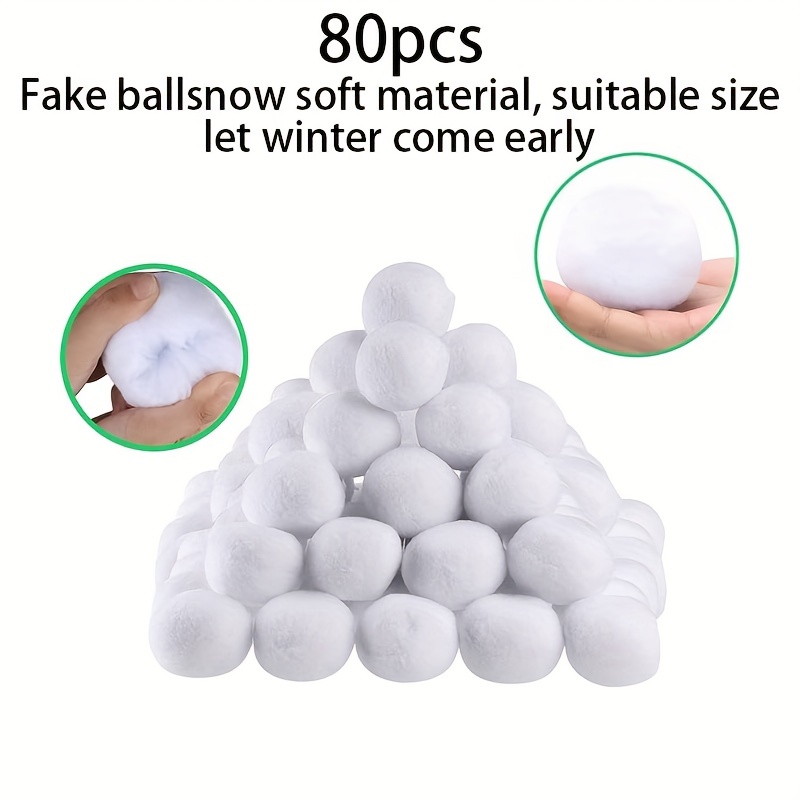50-PK Fake Snowballs for Kids I Indoor Snowball Fight Set I Artificial
