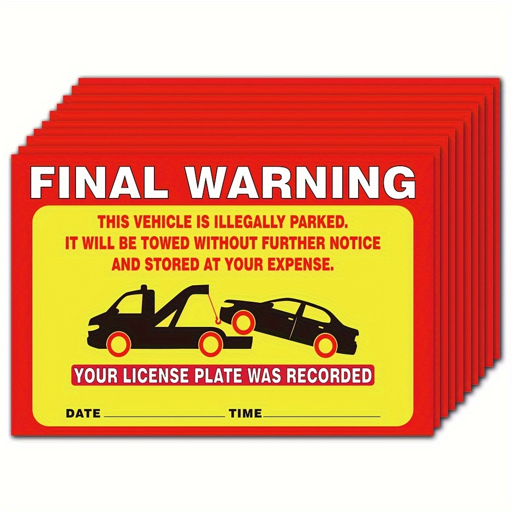 Stickers stationnement gênant à coller sur les voitures mal garées paquet  de 50 autocollants