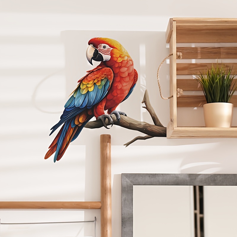 Stickers Muraux Fleurs Autocollants Mural Colibri, DIY Amovibles  Autocollants Vinyle Etanche Sticker Mural Oiseaux Colorée Animaux Stickers  pour Chambre Salon Bureau Décoration Murale 