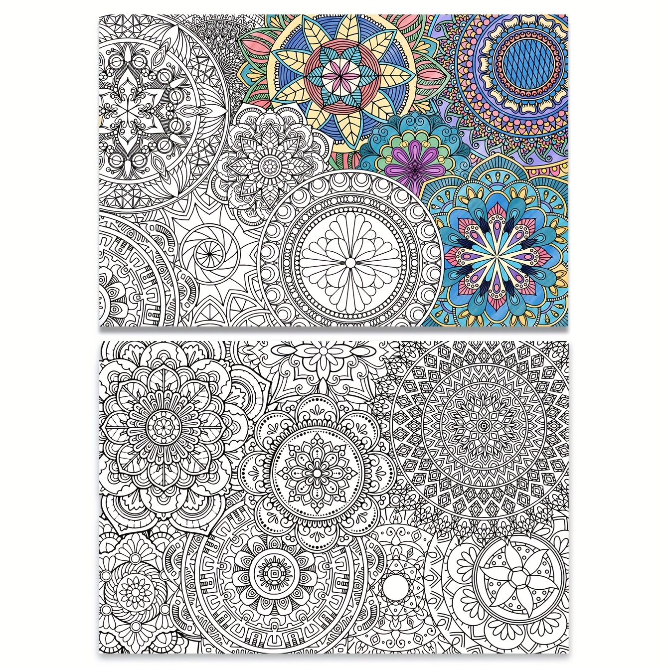 Mandala Giant Coloring Posters for Kids Adults Coloring Sheets Sloth