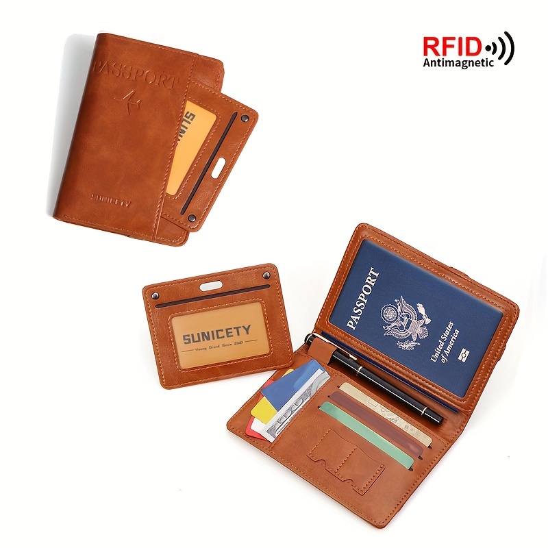 Passport Holder Rfid Anti furto Porta Passaporto Porta - Temu Italy