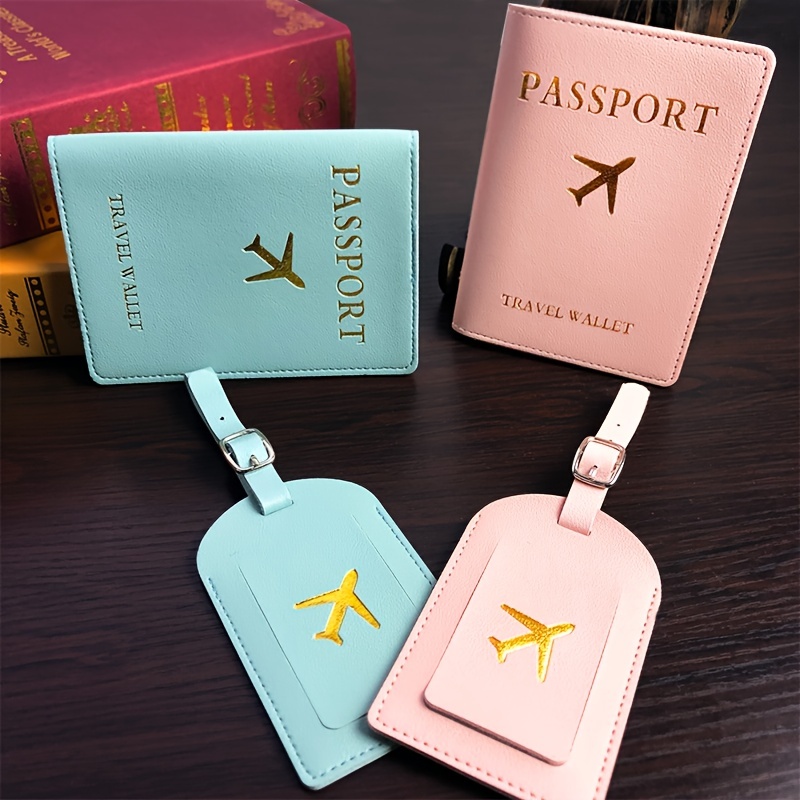 Passport cover and luggage tag - Old rose - Ladies