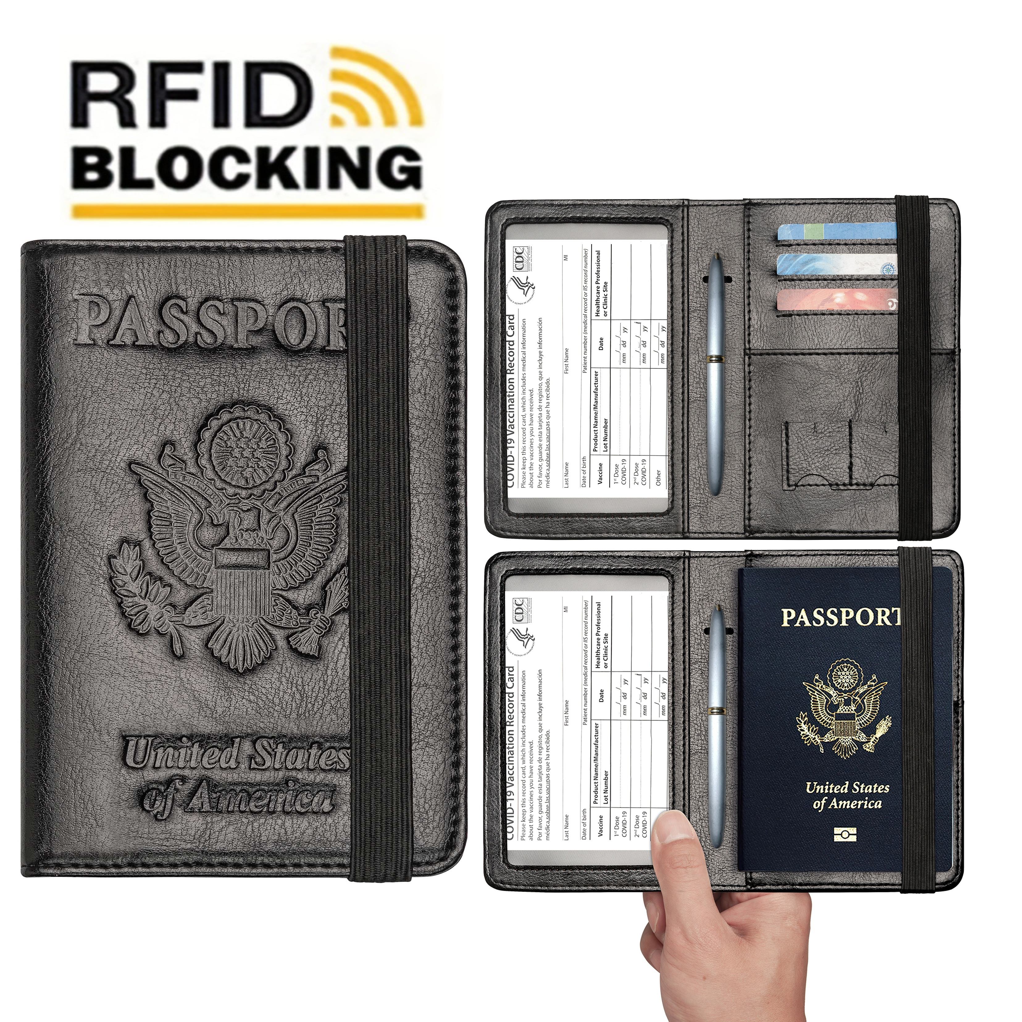 Passport Holder Card Slots,cute Passport Cover Waterproof Rfid Blocking  Travel Wallet - Temu Germany