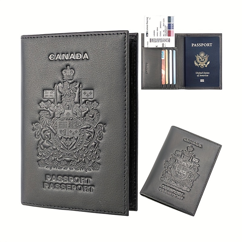 CONTACT'S Passport Holder Men Genuine Leather Thin ID Card Holder for  Passports Vintage Passport Cover Travel Wallet Crazy Horse