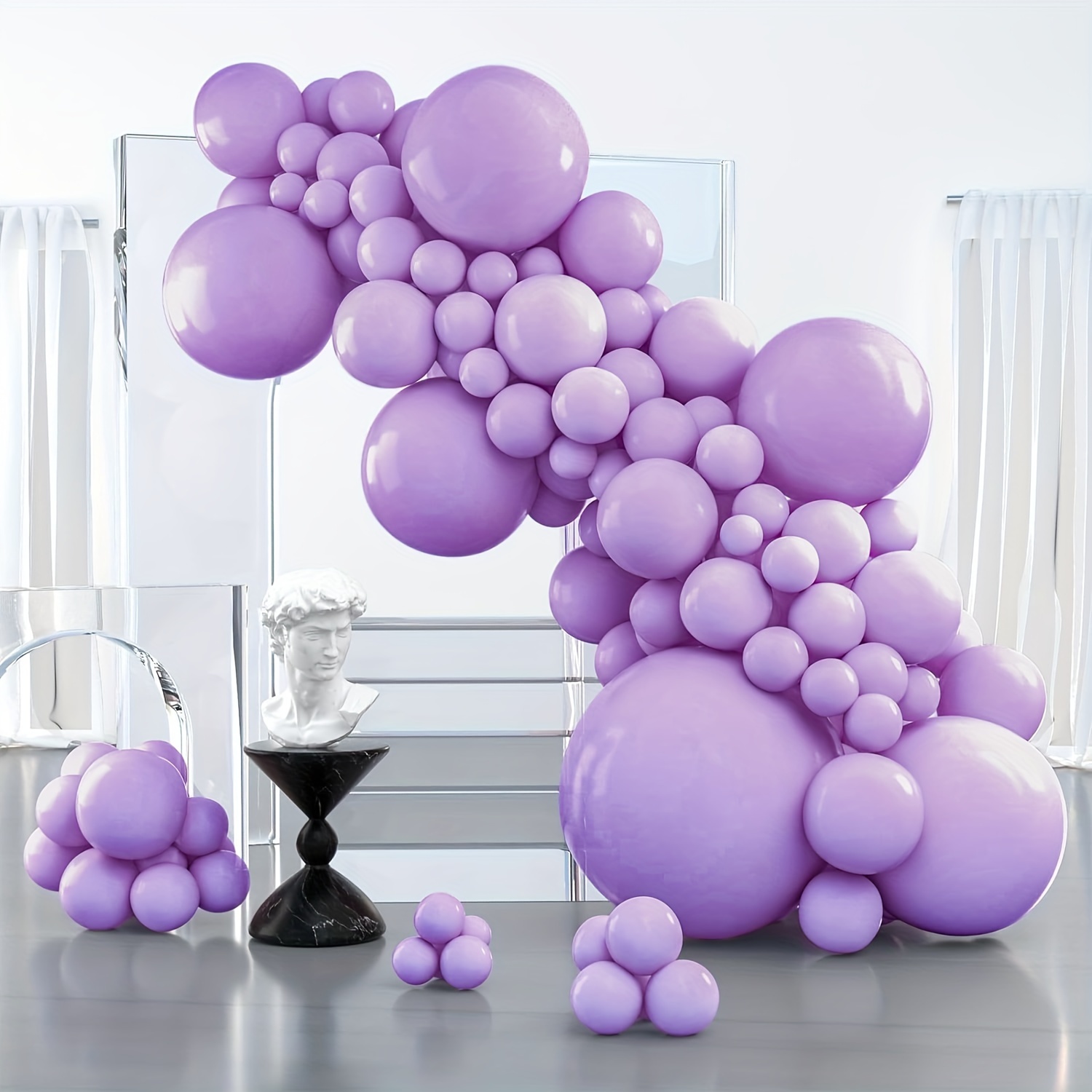 Kit de arco de globos de color rosa polvoriento, guirnalda de globos de  doble relleno, rosa rubor, marrón nude, 112 globos neutros pastel mate para