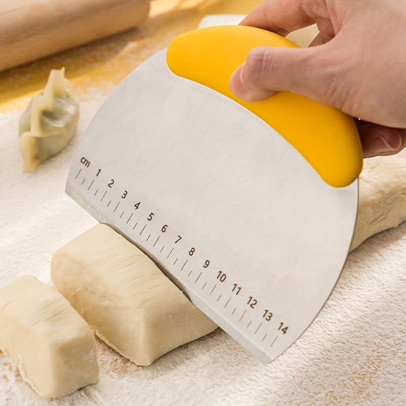 Kitchen Baking Tools Half Round Scraper Dough Bread Cutting Stainless Steel  Scraper Household Baking Tools Gadgets - AliExpress