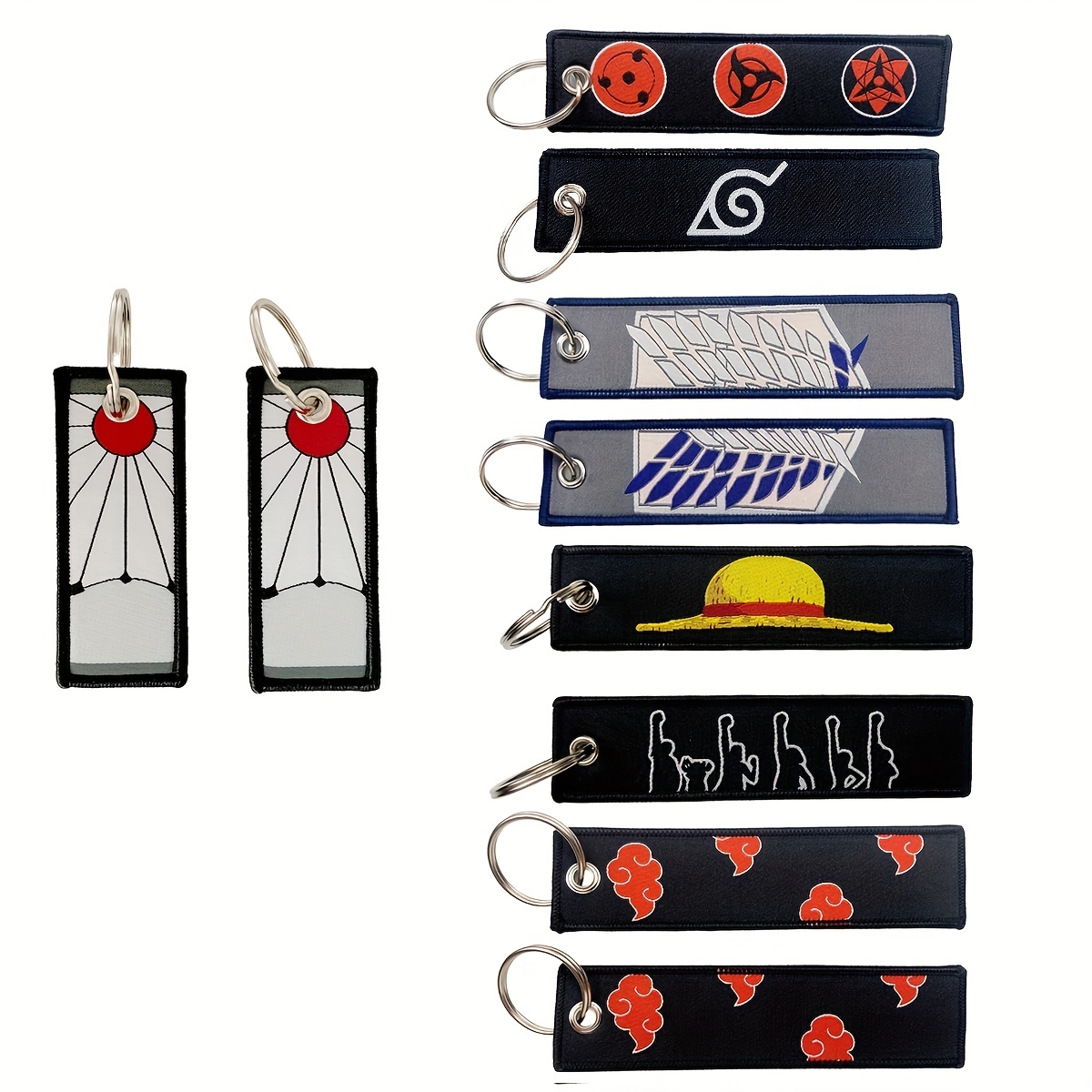 Sakura Embroidered Keys Tag Jet Tag Keychains Cherry For Motorcycles Cars  Backpack Fashion Key Ring Gifts Accessories Gifts For Men - Temu