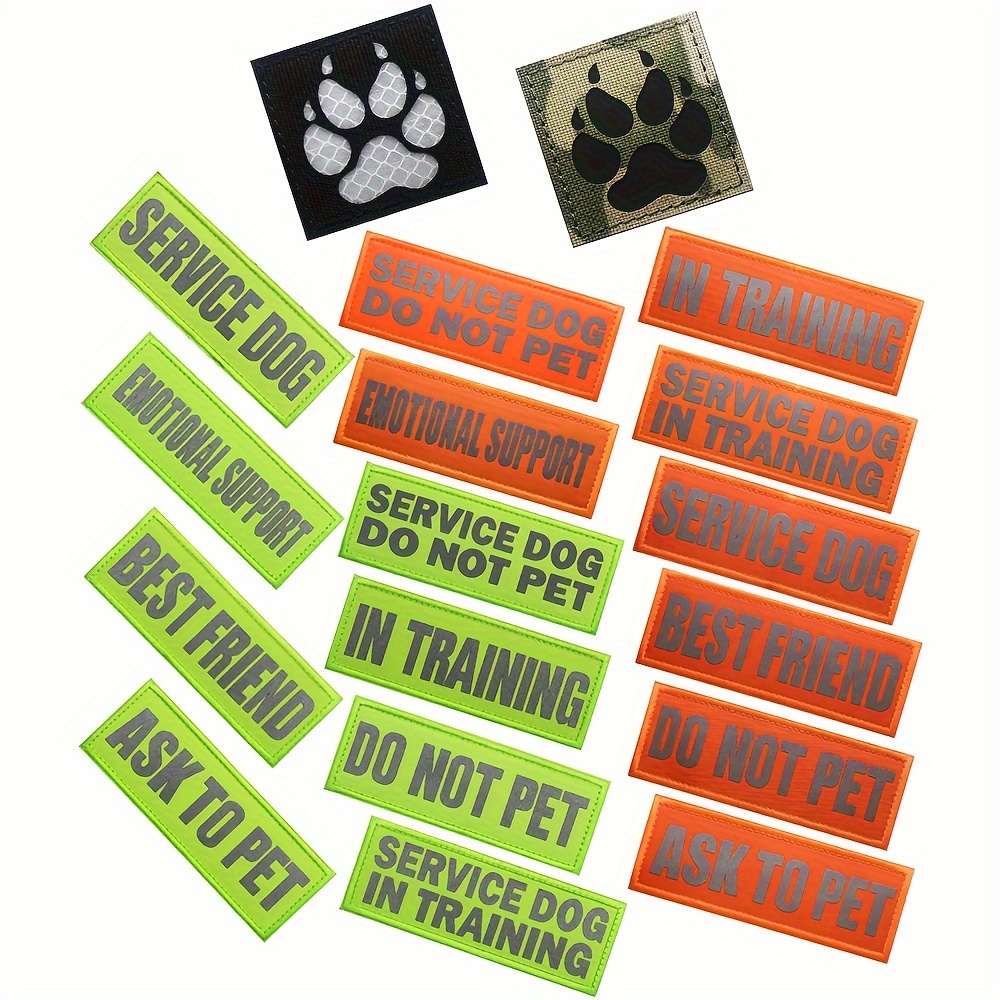 1 PC EMOTIONAL SUPPORT DO NOT PET BADGE Patches for ASK TO PET