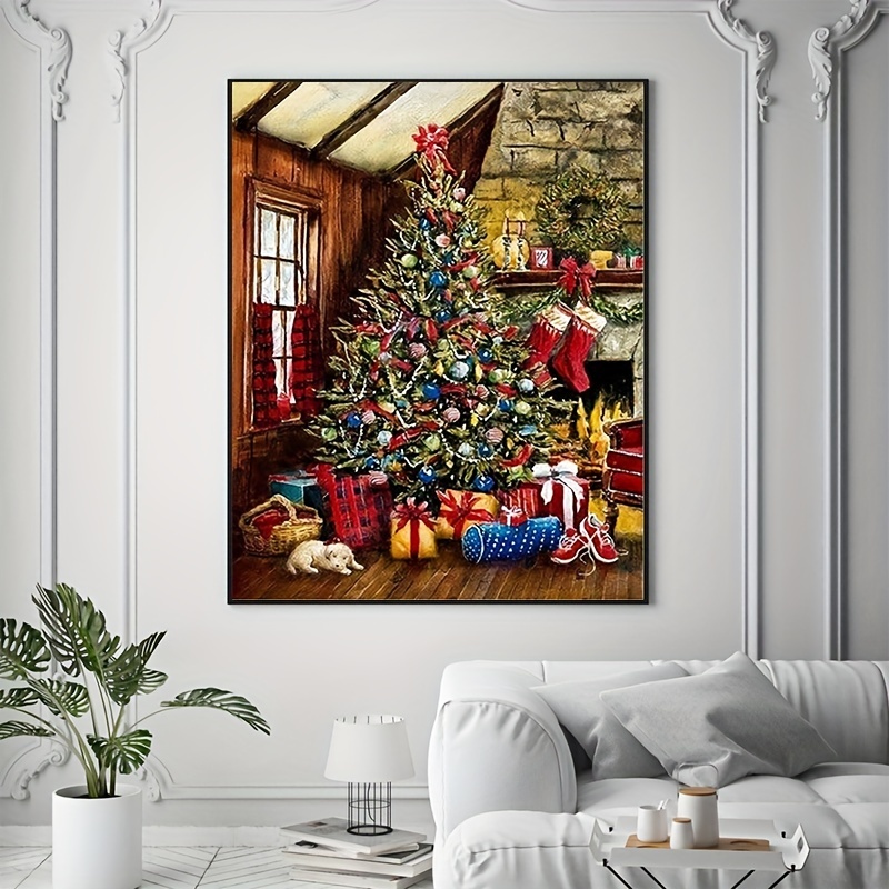 Christmas 5D Diamond Painting Set Pine Grove Christmas Tree Adult DIY  Diamond Art Paint With Round Full Diamond Gemstone Art Beginner Home Wall  Decoration Gift 30*40cm