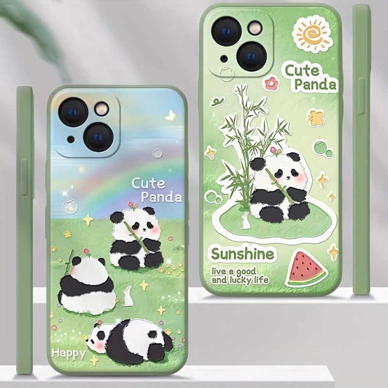 Cute Cartoon Bear Animals Green Pink iPhone Phone Case for iPhone