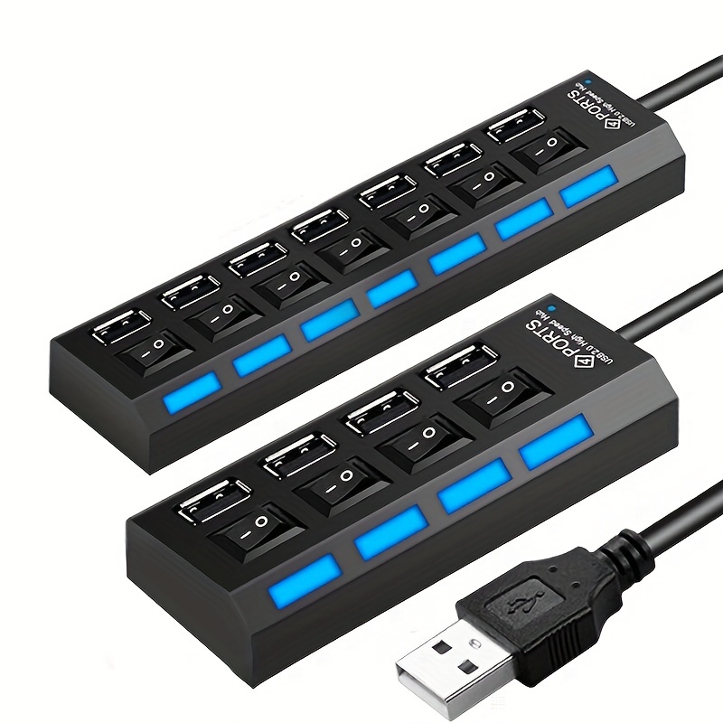 Comprar USB 3.0 Hub USB Splitter 4 puertos Adaptador divisor múltiple  Extensor de concentrador USB portátil Adaptador de conector de extensión  para tableta Accesorios para PC portátil