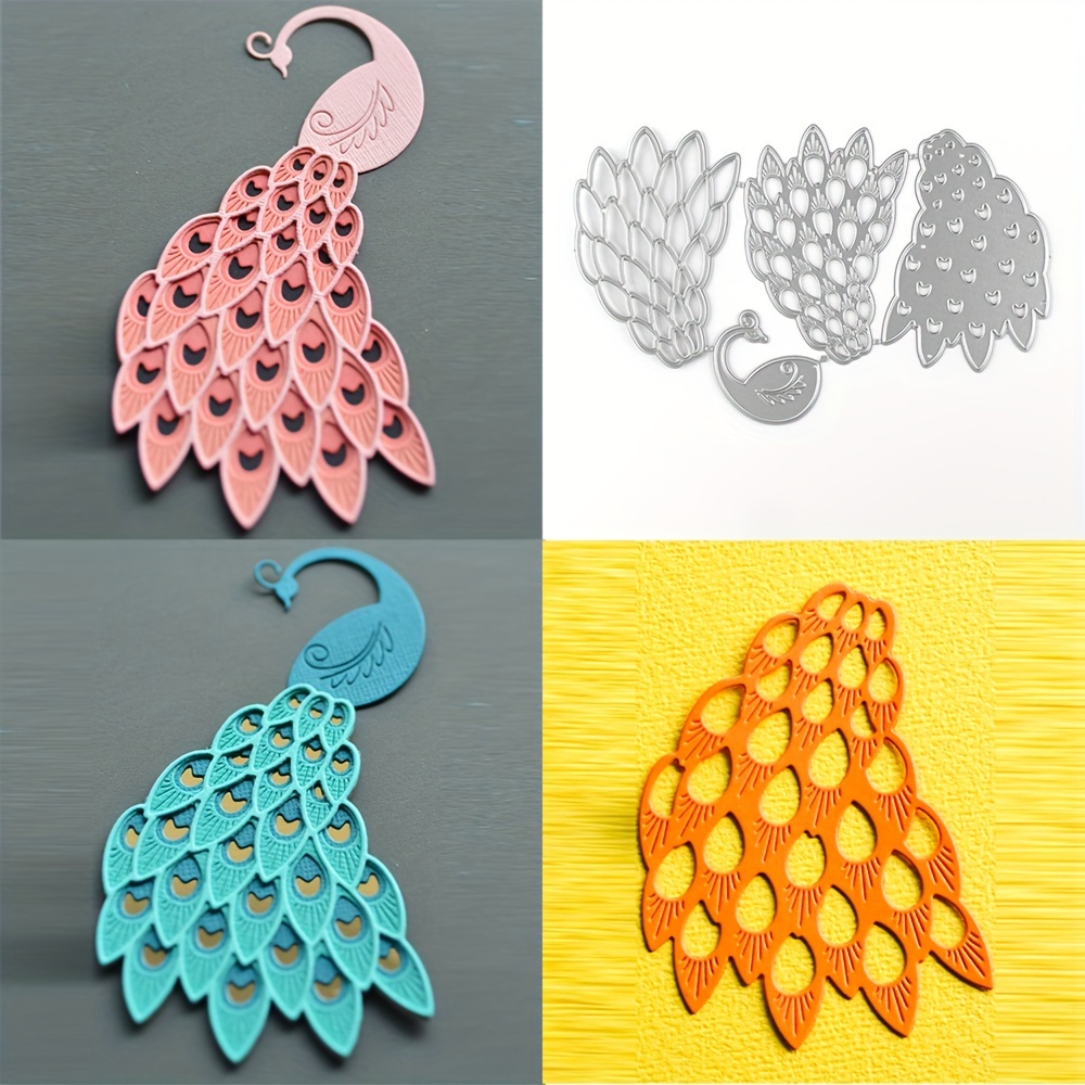 Peacock Feather Shape Scrapbooking Stencil Cutter Craft - Temu