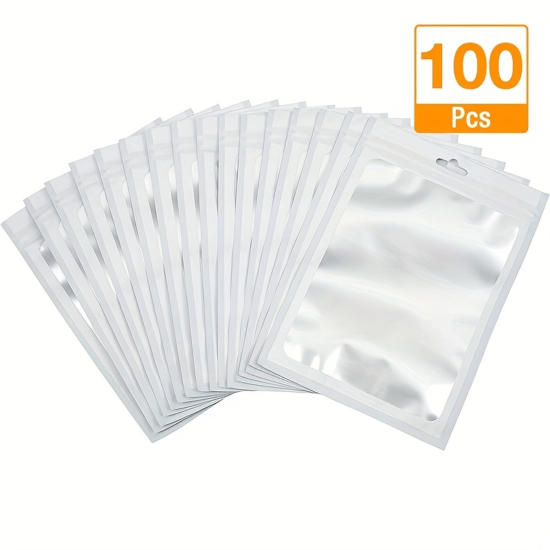 BAG INC | 8x12 INCH Size (Pack of 100 Pcs) | Transparent Plastic Poly Bag  Sealable | Used for gift packing, cards and other Packing etc. BOPP Poly