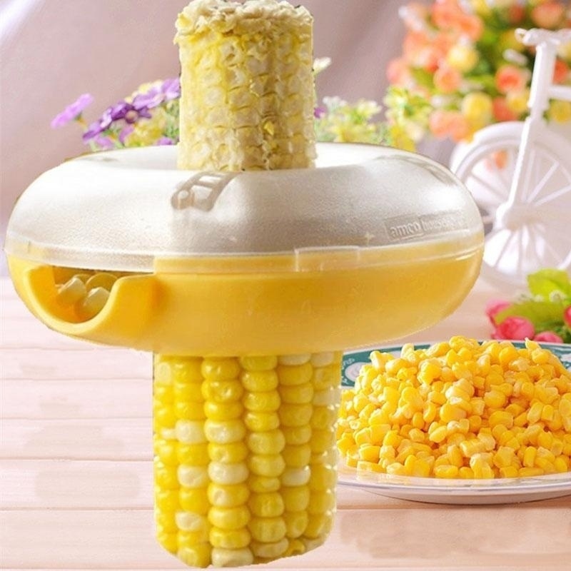  Corn Cob Peeler Stripper Tool,Corn On The Cob Remover Sheller  for Kitchen Chef Tools,Easy Good Grips and eco Friendly,Yellow: Home &  Kitchen