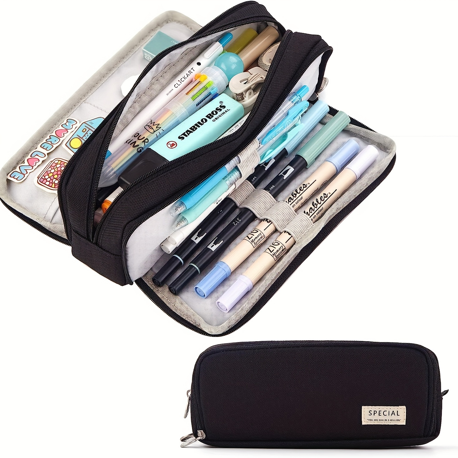 Organize Your Art Supplies With This Transparent Stackable Pencil Case -  Large Capacity For Sketching, Art Brushes & More! - Temu