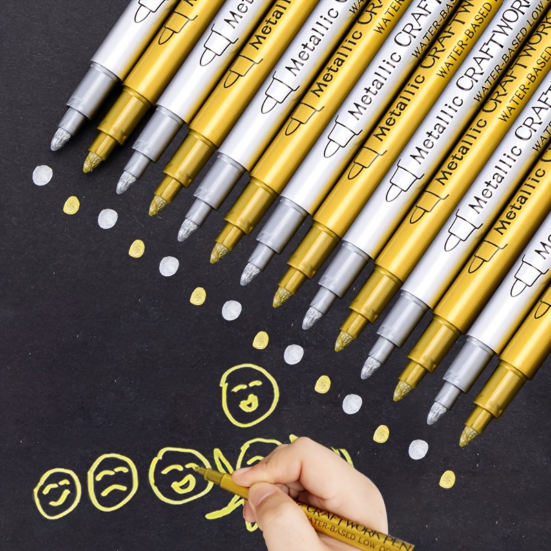 Metallic Marker Pens, Gold Metallic Pen, Sukura Marker Pens, Sealing Wax  Pens, Wax Seals Metallic Pens for Wax Seal Stamp, Wax Stamp Tools 