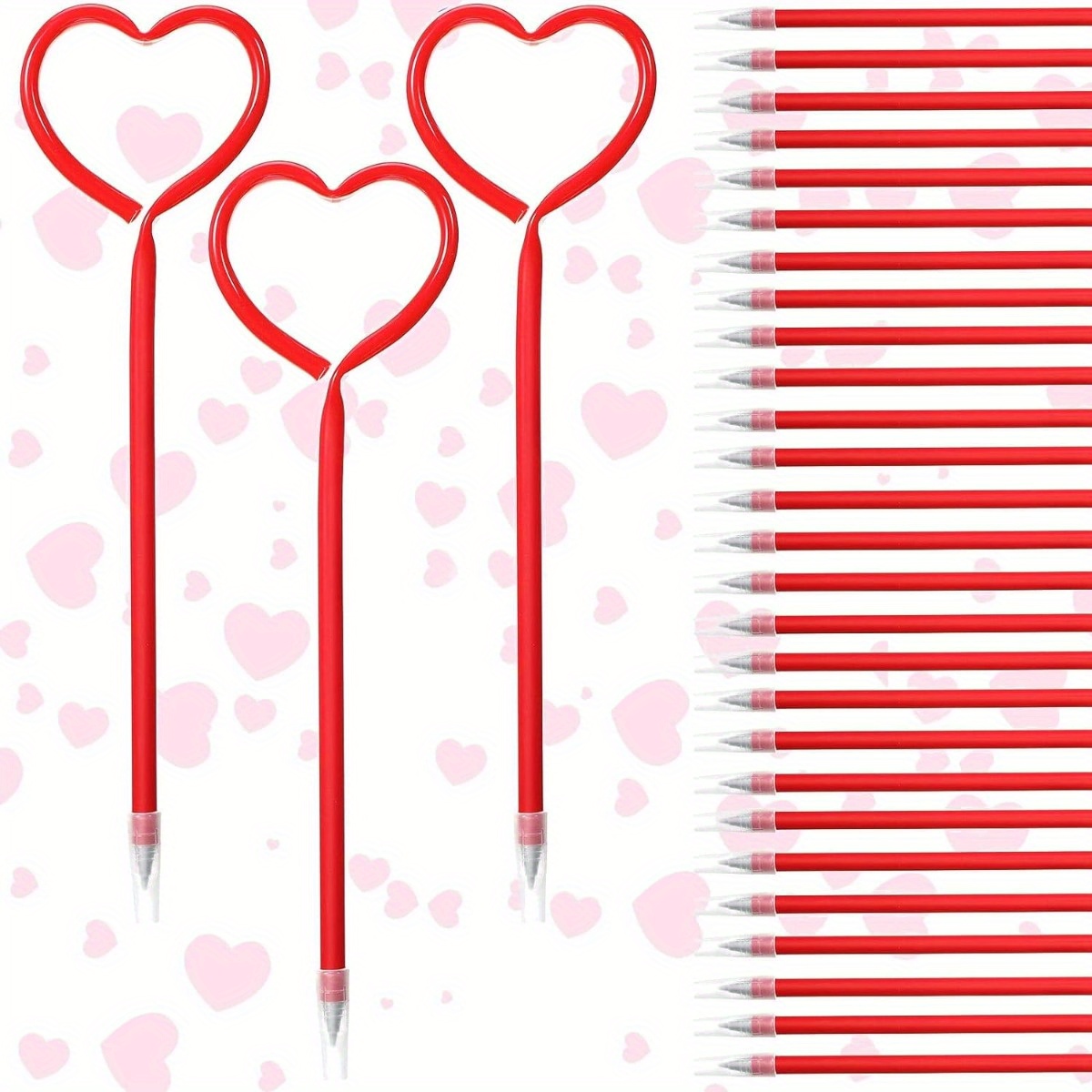 Cartoon Valentine's Day Gel Pen Creative Love Heart Happy - Temu