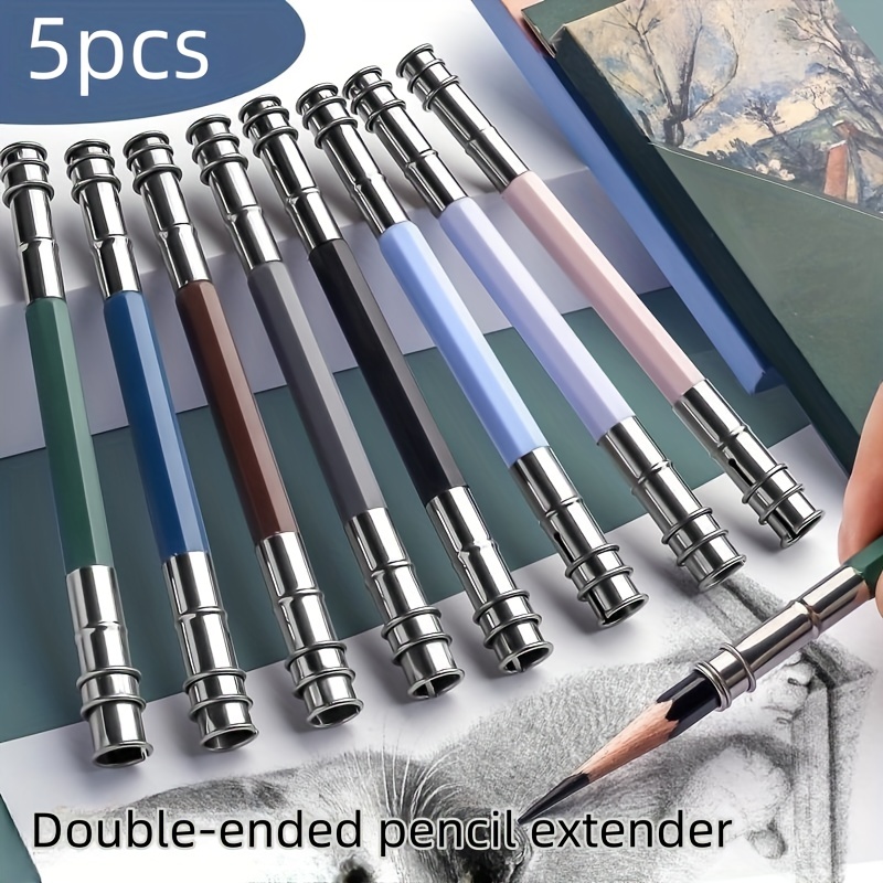 Metal Pencil Extender Pen Holder Double-Ended Pencil Extender Pencil Case -  China Pencil Extender, Pen Holder