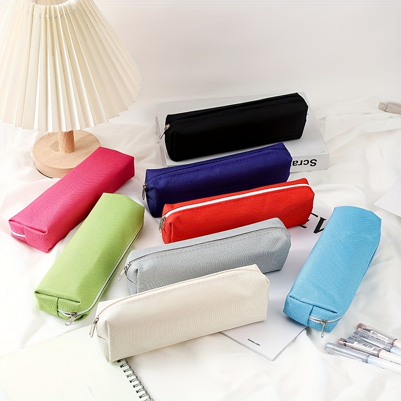 Silicone Solid Color Soft Pencil Case Creative Large Capacity Stationery Bag