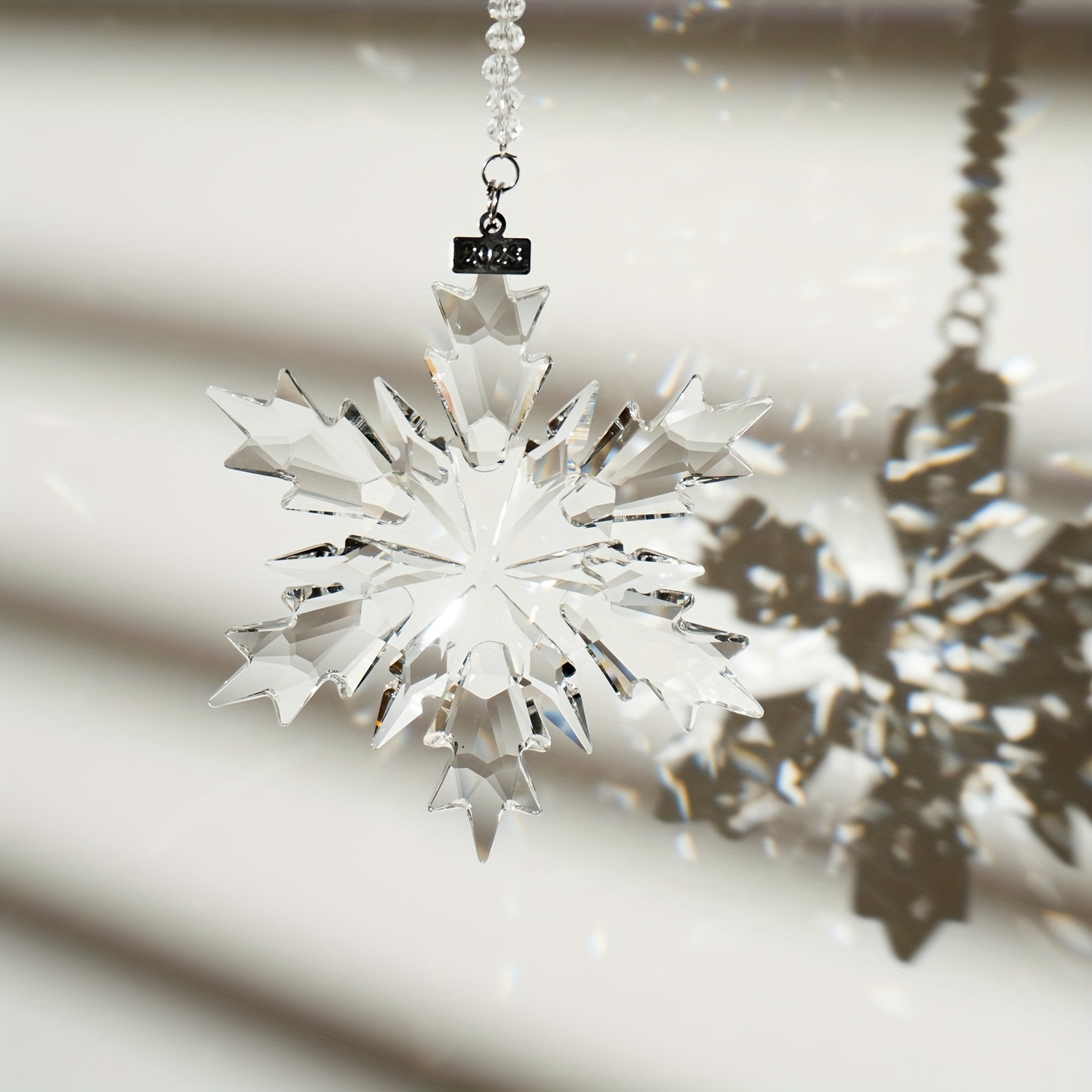 Decoración de nieve falsa de 14 onzas para decoración de nieve artificial,  copos de nieve falsos para fiestas de Navidad (blanco)