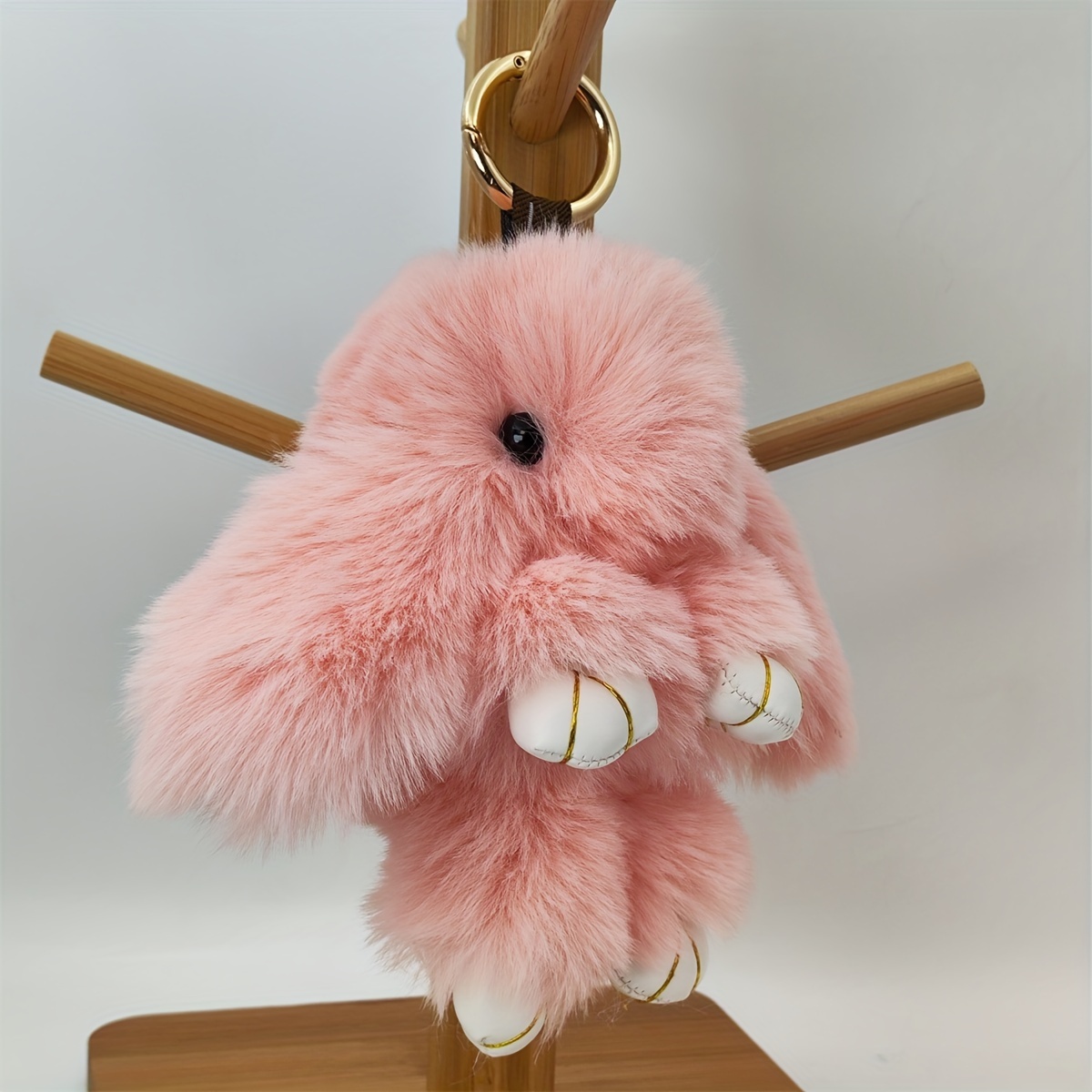 Peluche de zorro rosa, lindo animal de peluche realista para niños, piel  sintética suave (3.94 pulgadas)