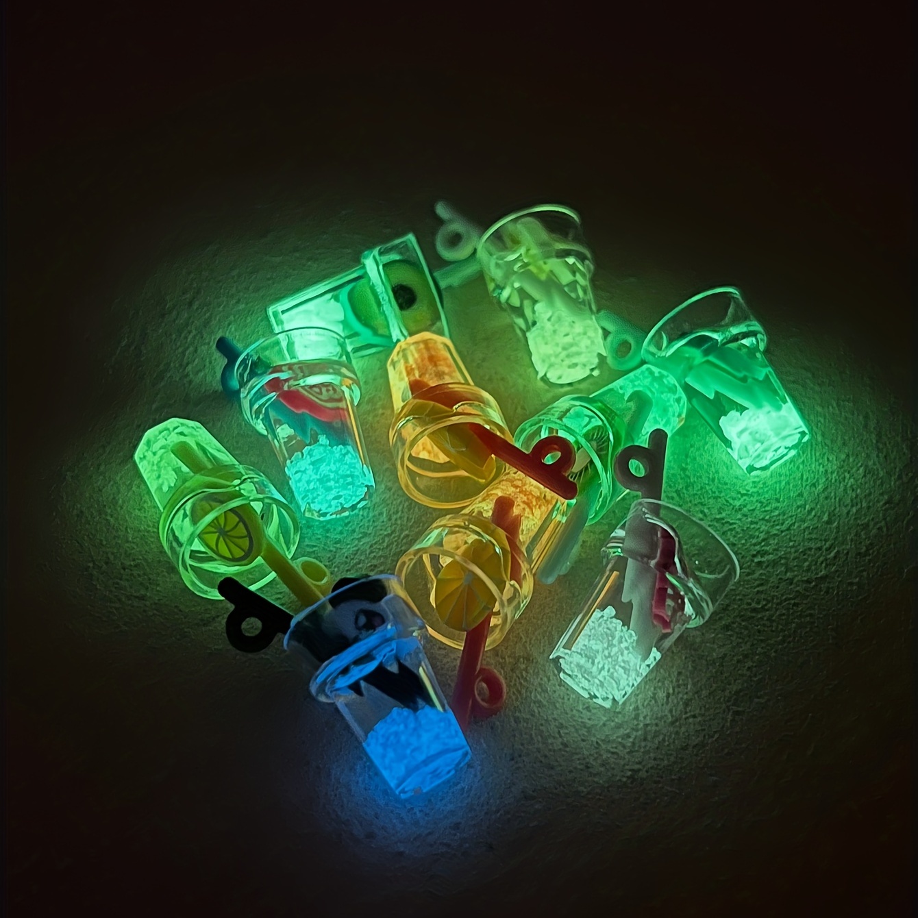 3Pcs Miniature Model Simulation Three-dimensional Glow-in-the-dark Smoothie  Diy Resin Accessories - AliExpress