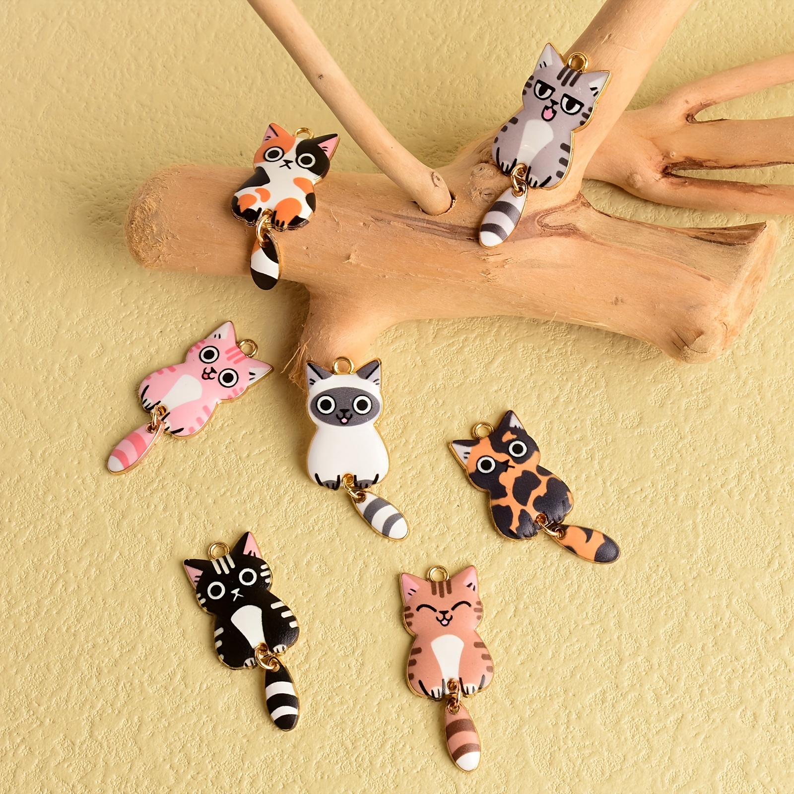 Unique Lucky Cat Charm Bracelets Creative Colorful Ceramic Beaded