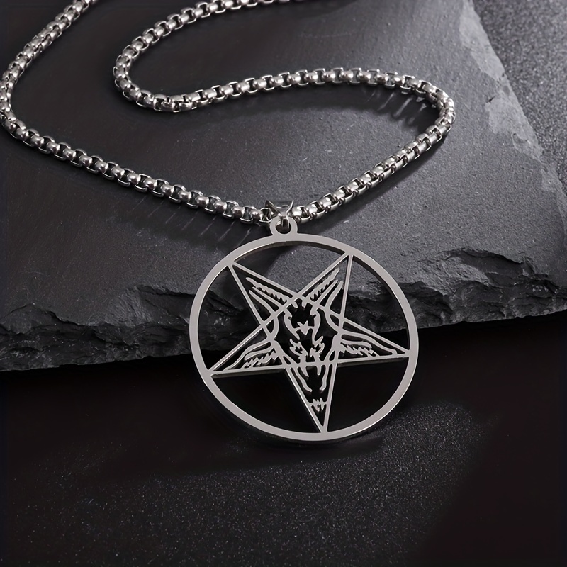 Cool Punk Upside Down Inverted Cross Satan David Star Pendant Necklaces for  Men,Vintage Cuban Chain Collar Gifts Jewelry - AliExpress