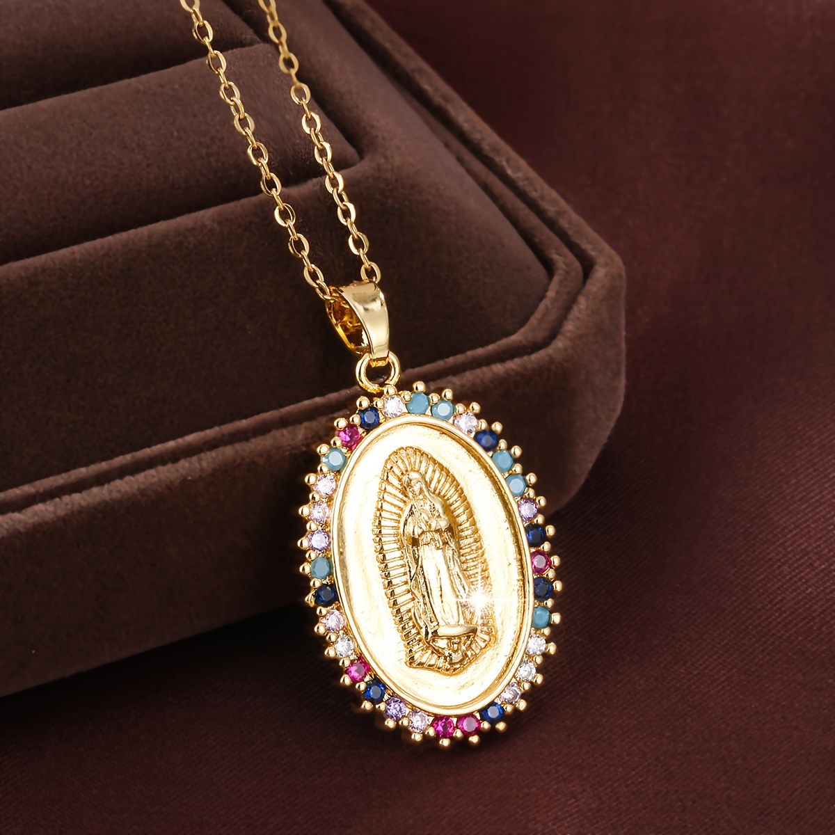 Virgin mary necklace gold deals kay jewelers