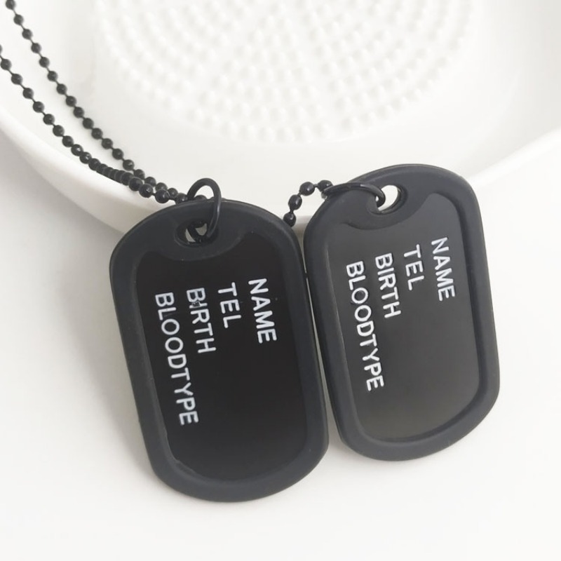 Dog Tags Necklaces Men - Temu