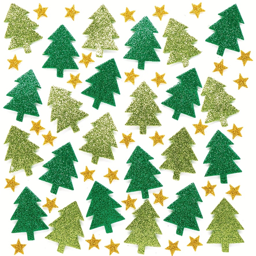 192pcs,Christmas Foam Glitter Sticker DIY Xmas Snowflake Santa Self  Adhesive Sticker for Xmas Gift Box Bag Greeting Cards Party  Decoration,Christmas Party Stickers for Gift Tags Christmas Decorations,  Funny Christmas Holiday Gifts