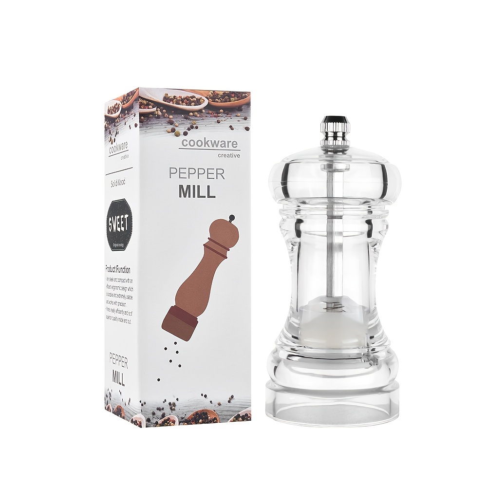 Pepper Grinder Household Sea Salt Ginder Clear Acrylic Spice - Temu