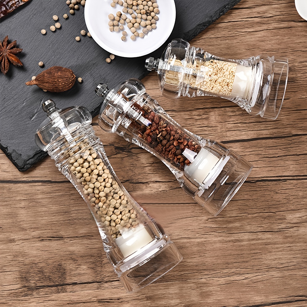 Pepper Grinder Household Sea Salt Ginder Clear Acrylic Spice - Temu