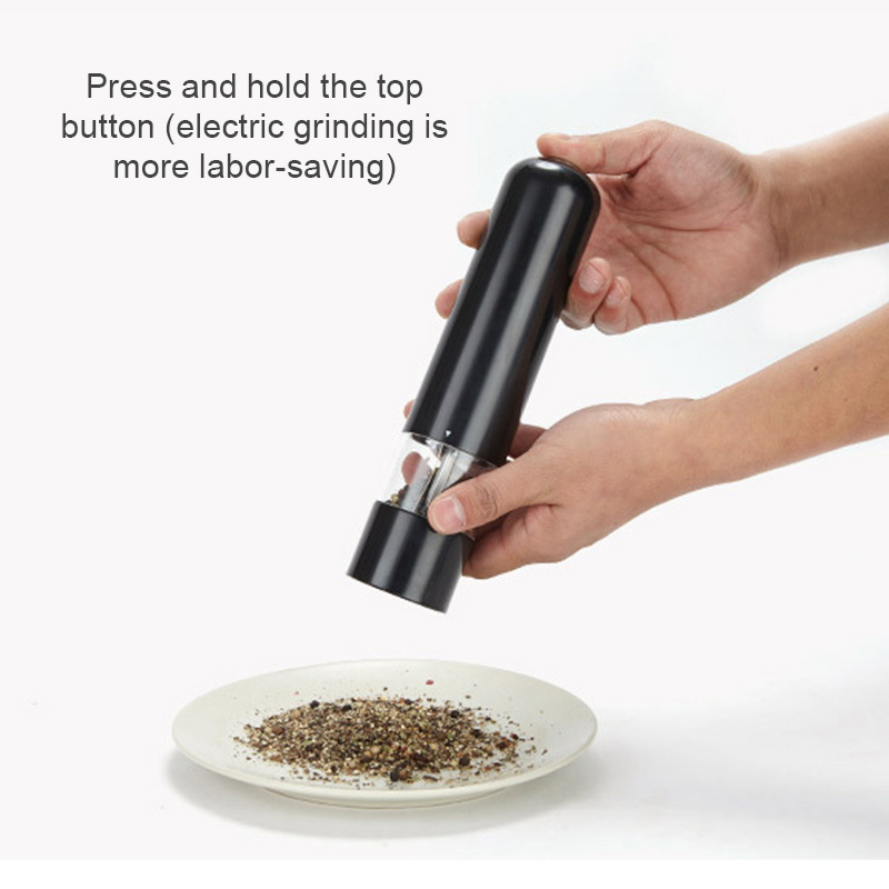 2PC Automatic Pepper Grinder USB Electric Rechargeable Salt Spices