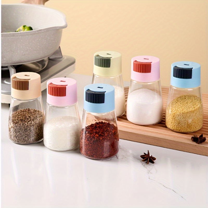 ELEGANCE LADY 2pcs spice rack spice jar salt and pepper shakers seasoning organizer  spice jars spice jars set salt shaker box - AliExpress