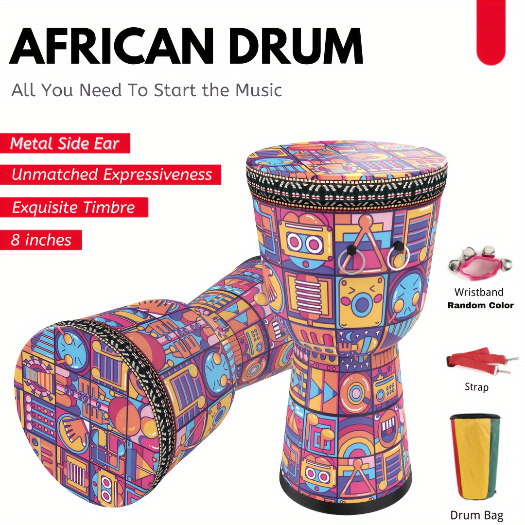 African Drum Sand Hammer Musical Toys Infant Djembe for Kids