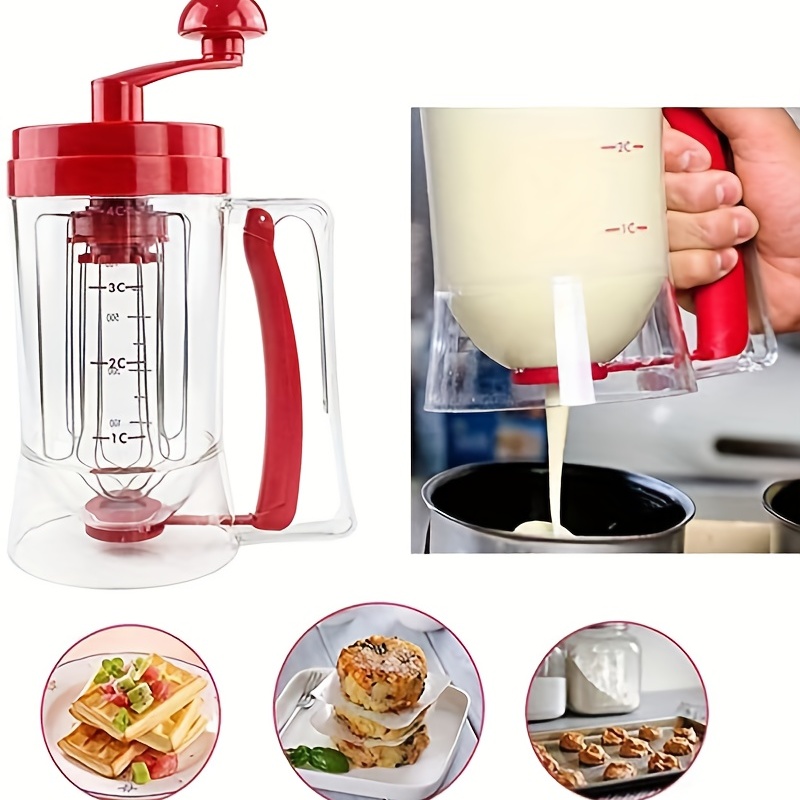  Pancake Batter Dispenser, Labor Saving Stainless Steel 4  Caliber Funnel Cake Dispenser with Stand and Lid for Pancakes, Cupcakes,  Any Baked Goods(size:1set) : Home & Kitchen