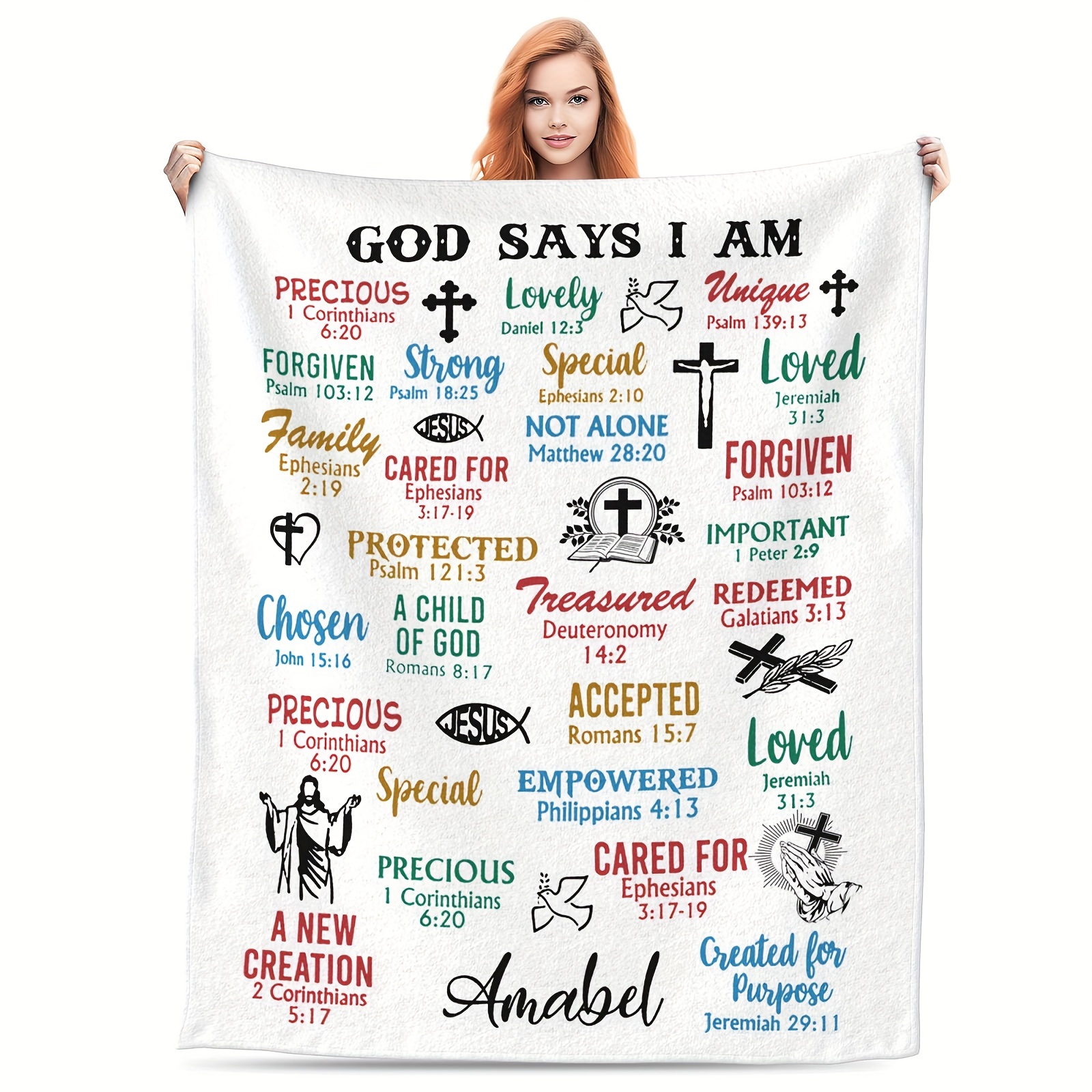 Bible Verse Blanket Inspirational Prayer Blankets Throws - Temu