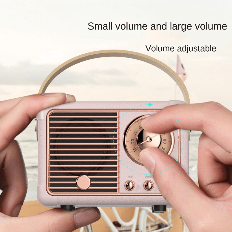 Music Box Type Built-in Bluetooth Stereo Wireless Vintage Retro Microphone  Speaker HIFI Aux Support Portable Record Player Shape