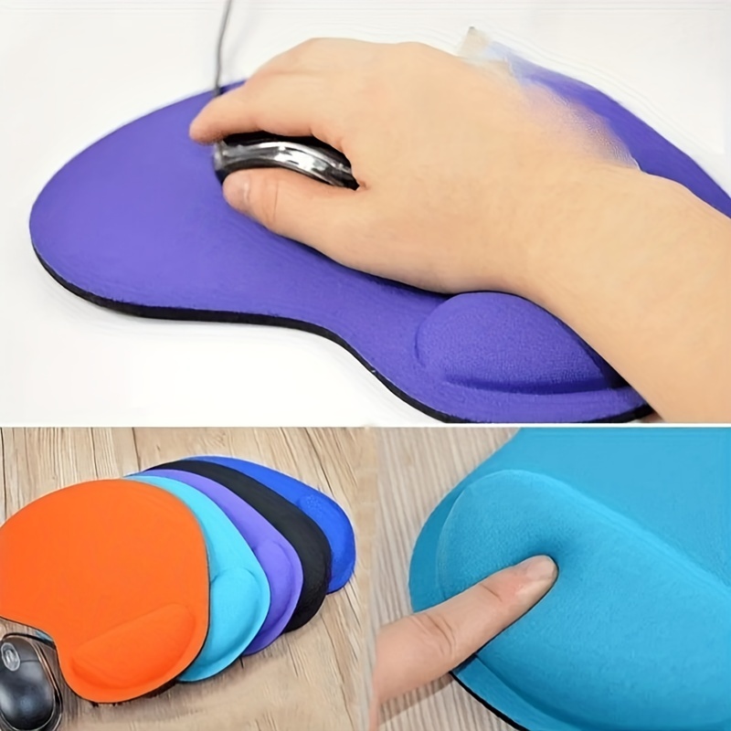 Hokafenle Ergonomic Mouse Pad Wrist Support with Massage Design, Wrist Rest  Pain Relief Mousepad with Memory Foam Non-Slip PU Base, Mouse Pads for